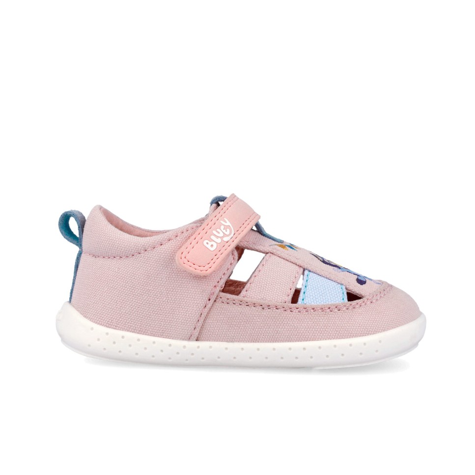 Garvalin Barefoot sandália lona Bluey rosa - Image 3